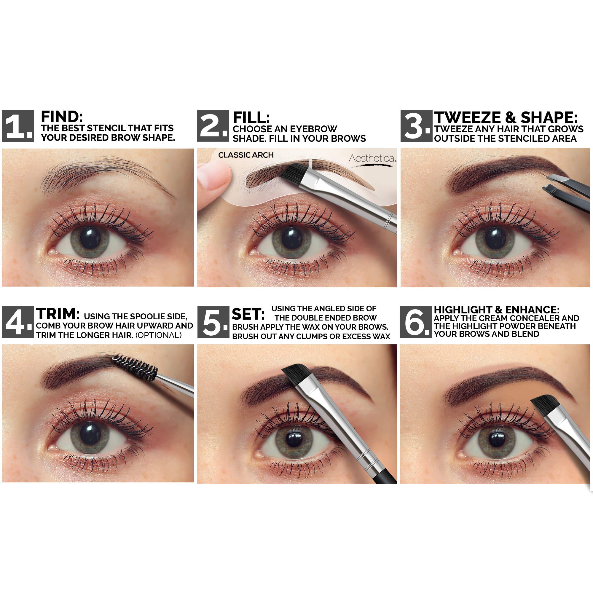 Aesthetica Brow Wax Setting to lock in brow shapes and hold.