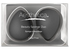 Aesthetica Cosmetics beauty sponge blender for flawless makeup application with powder, cream, or liquid makeup.