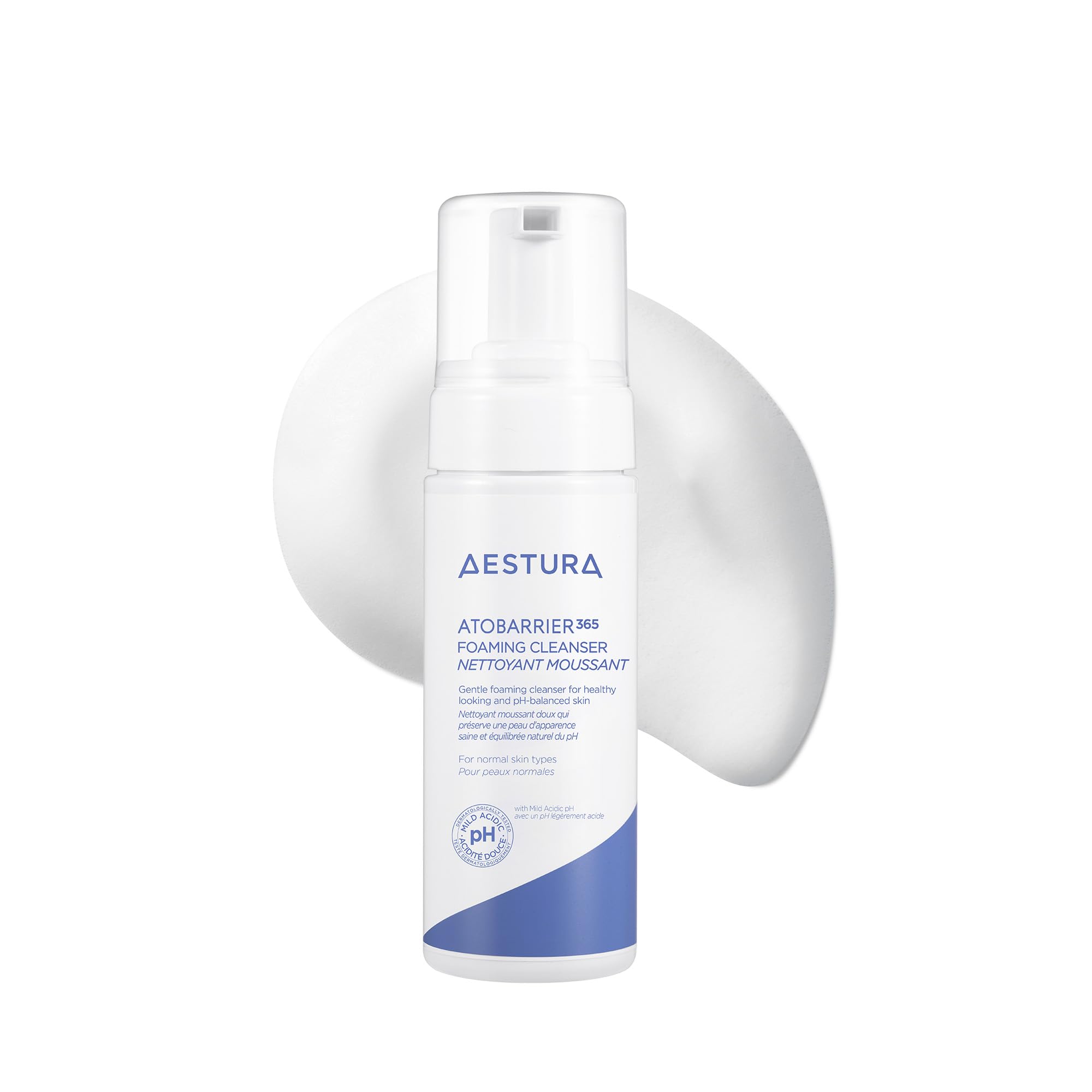 AESTURA ATOBARRIER365 bottle showing gentle cleansing for balanced skin.