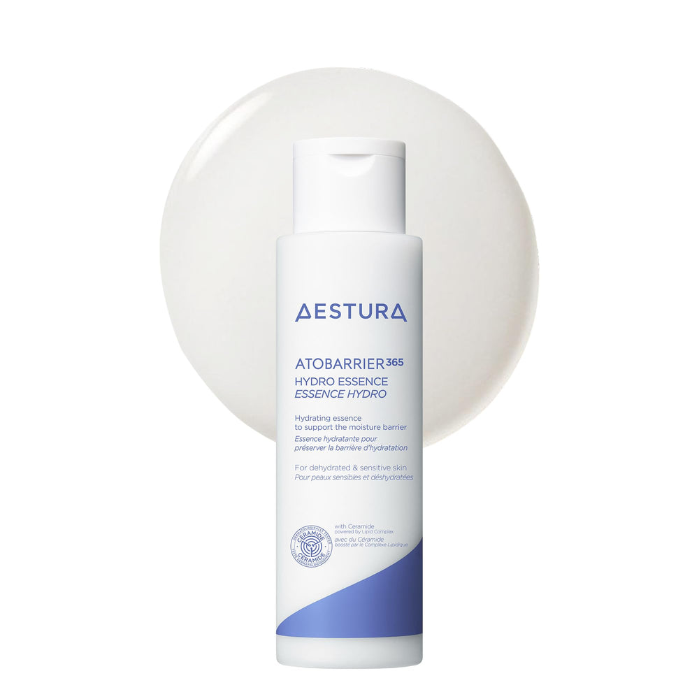 AESTURA ATOBARRIER365 Hydro Essence bottle shown for quick, non-greasy hydration.