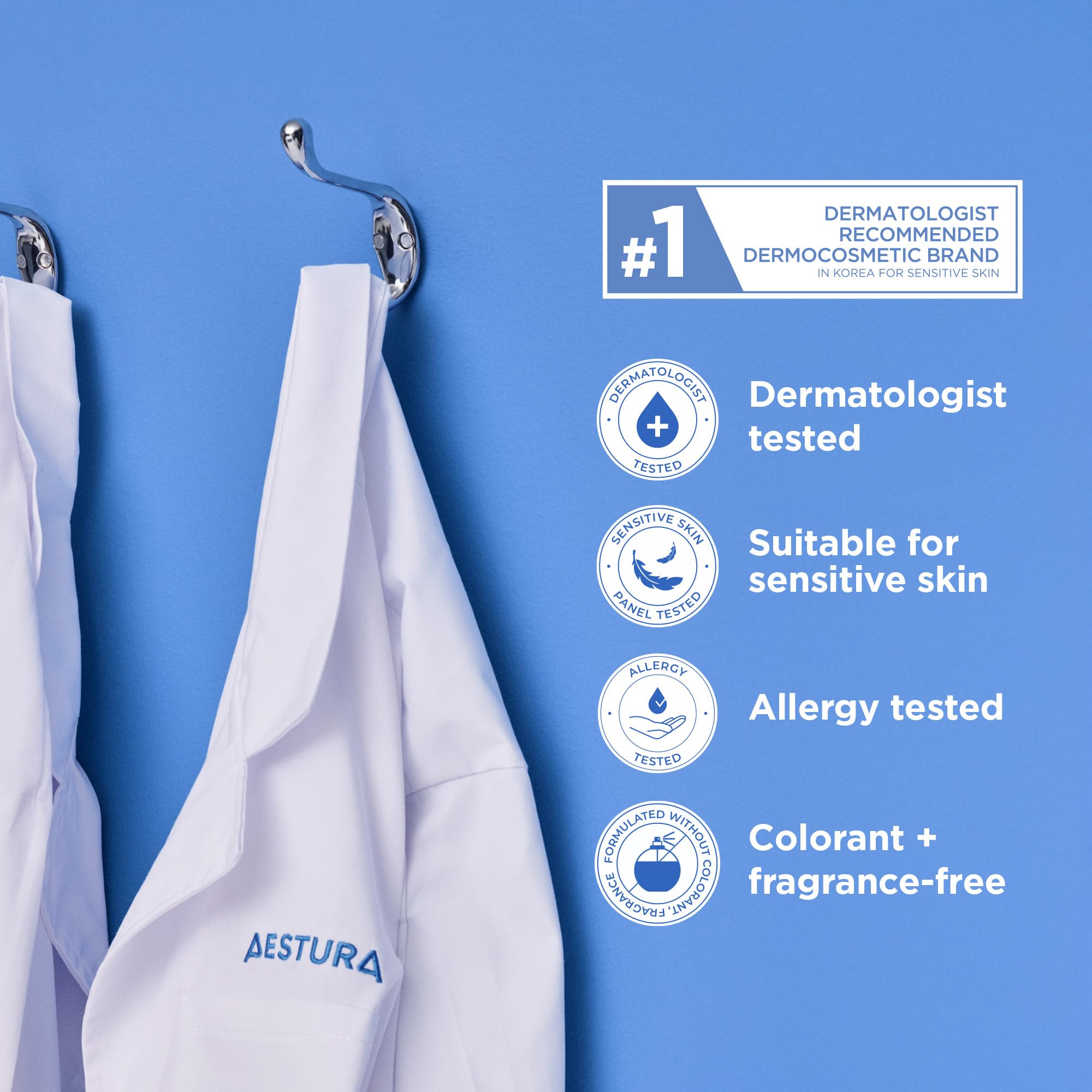 Label highlights fragrance-free, allergy-tested, and non-comedogenic properties.