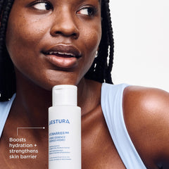 Pump-dispense action of the Hydro Essence for clean, easy application.