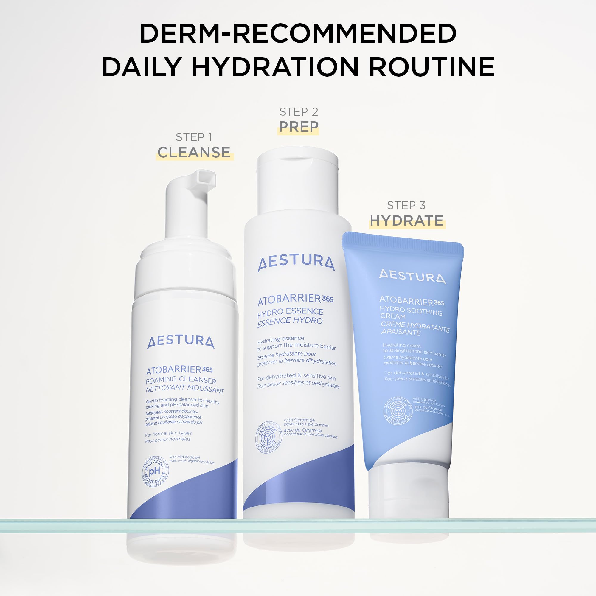 AESTURA ATOBARRIER365 hydro gel-cream packaging front signaling a clean formula