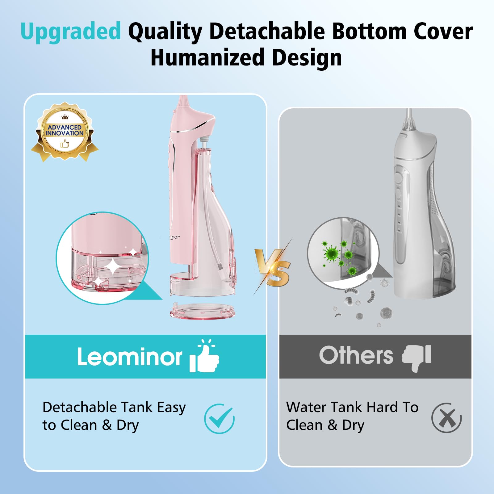 Aetiovek Leominor USB charging highlights cordless convenience during travel.