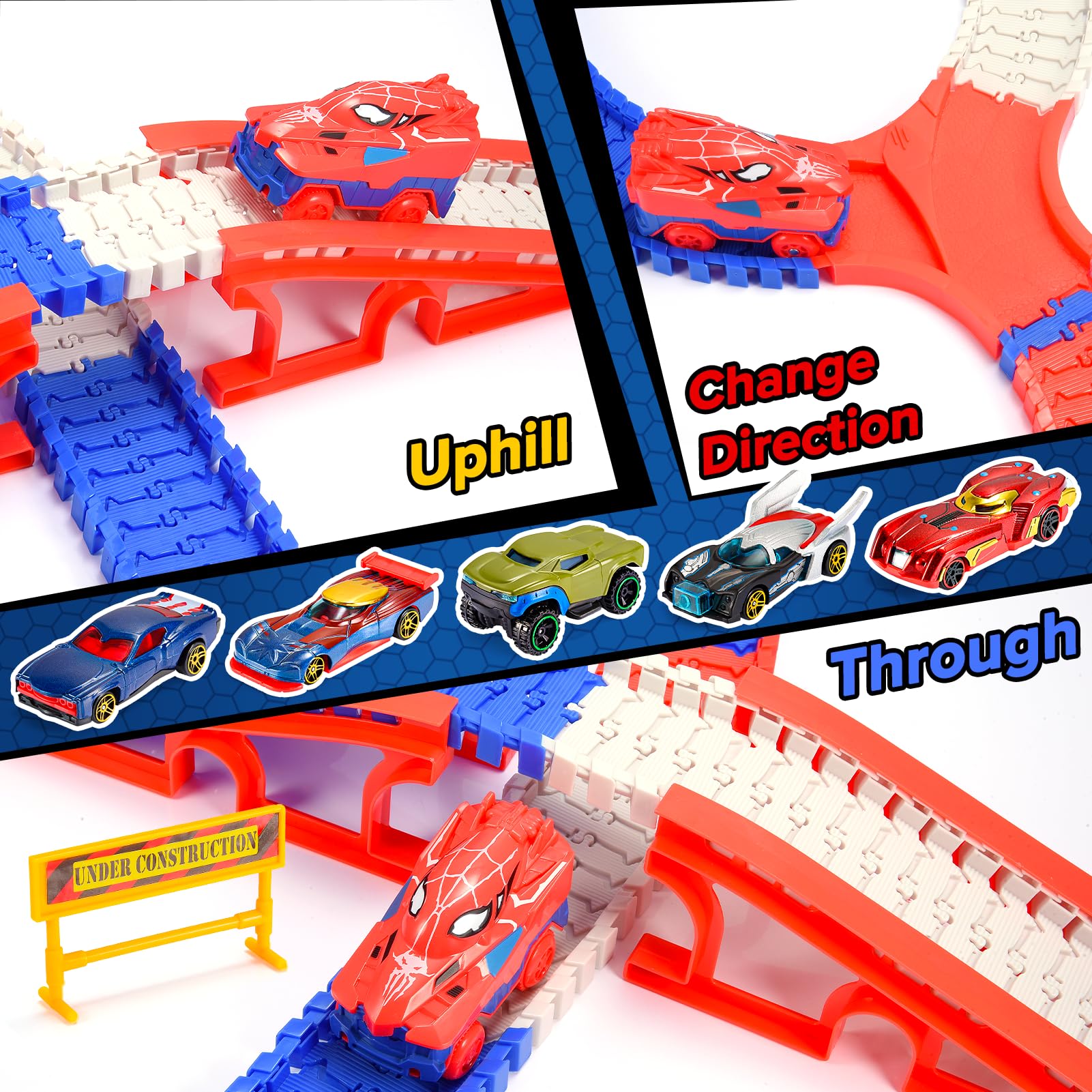 Aetyni Spider track traffic signs guide imaginative racing scenarios.