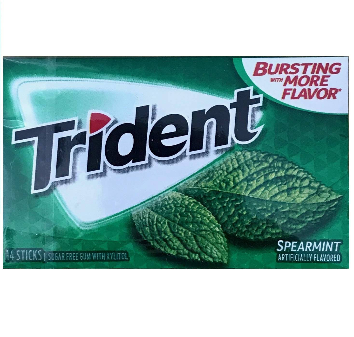 Affectionary Trident Spearmint pack, crisp mint for a refreshing bite.
