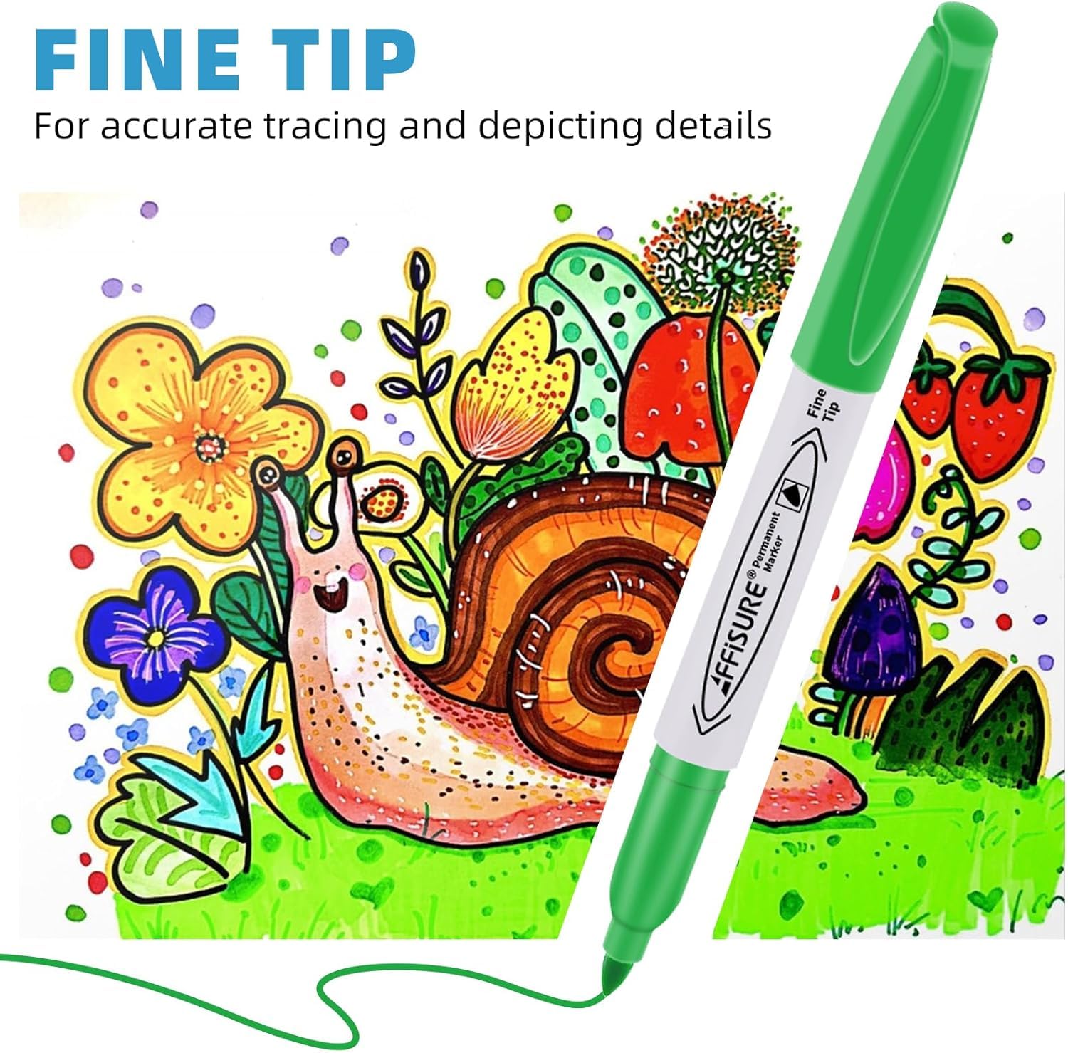 Markers on wood surface for durable art projects