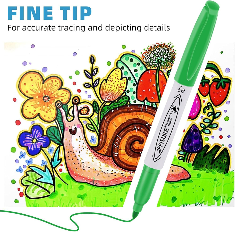 Markers on wood surface for durable art projects