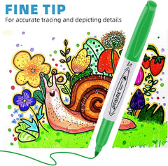 Markers on wood surface for durable art projects