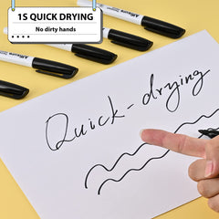 Affisure permanent marker on glass shows surface versatility.