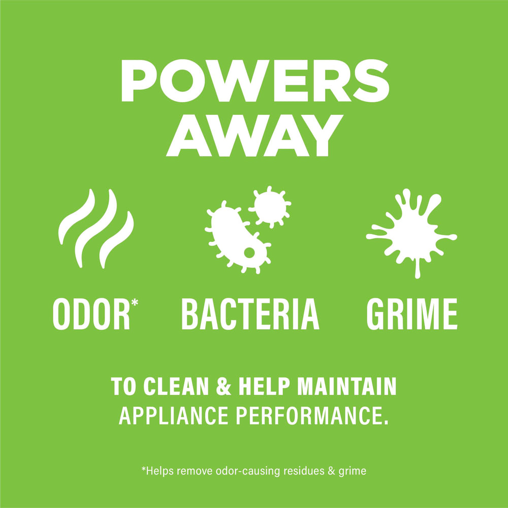 Affresh cleaner targets grime in grind chamber for a fresher disposal.