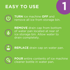 Affresh ice machine cleaner inside image shows deep cleaning for freestanding machines.
