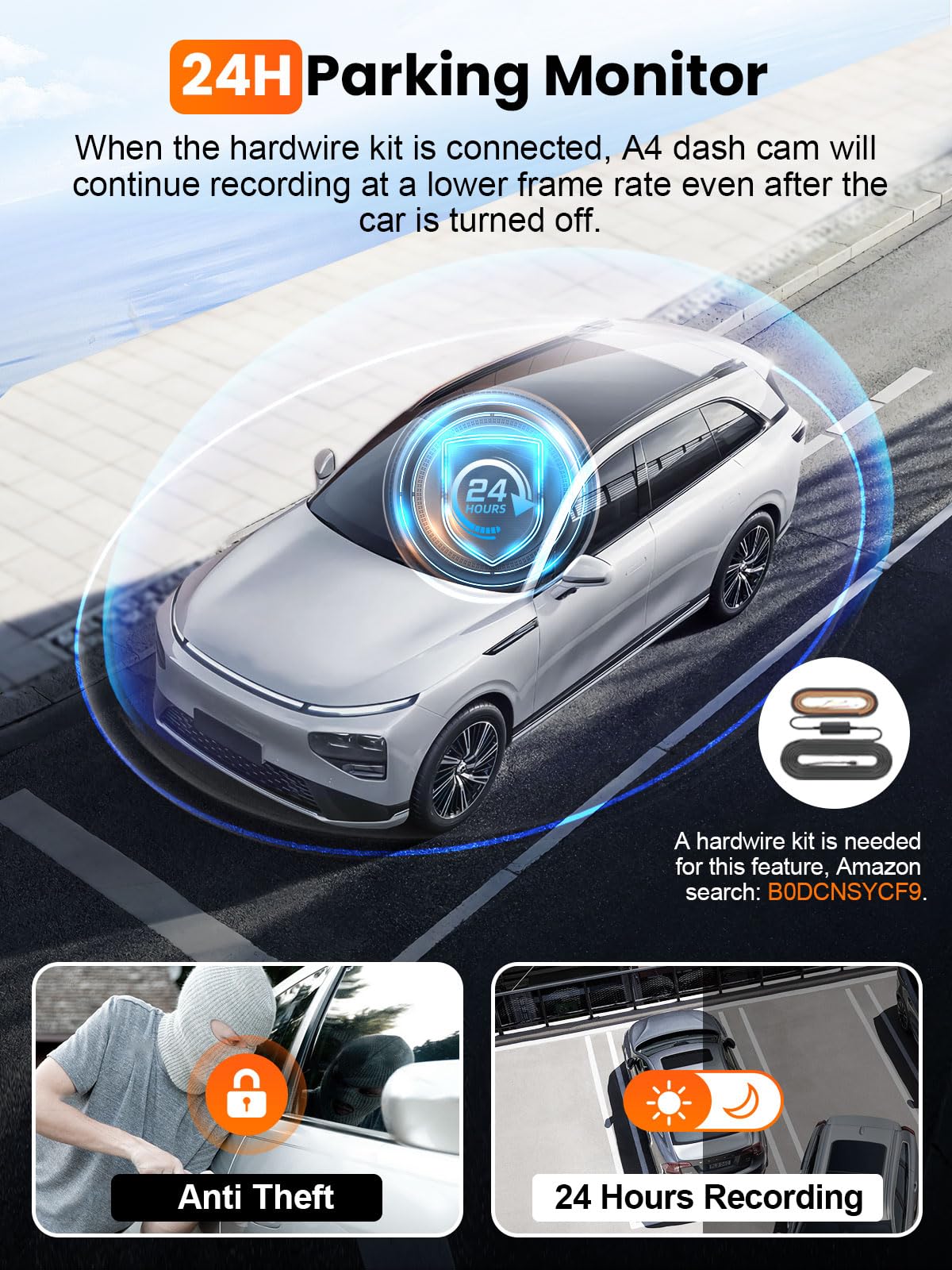 Affver 24-hour parking mode records while the vehicle is parked
