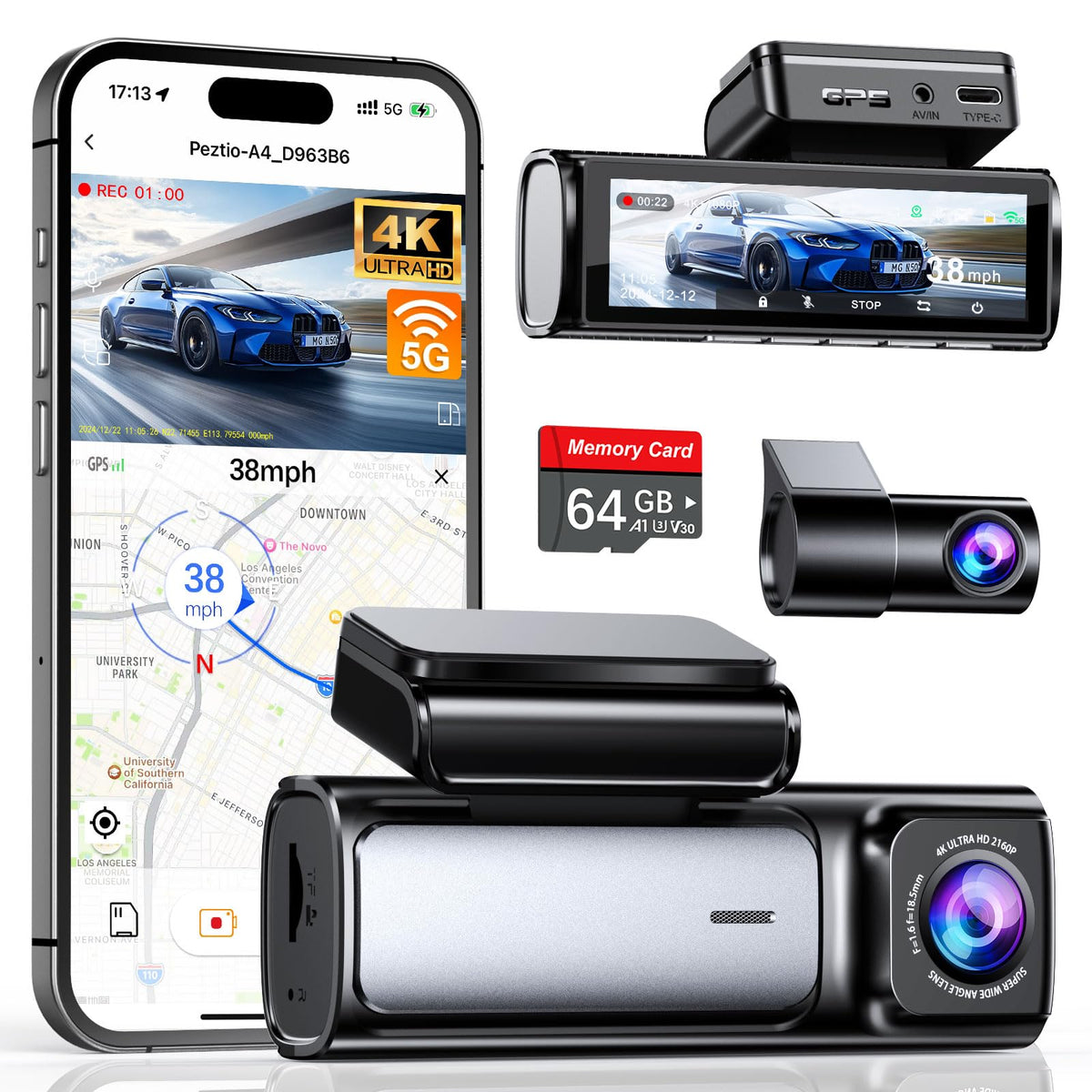 Affver 4K front dash cam capturing broad daytime footage for clear evidence