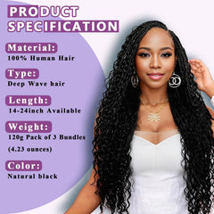 Afihond bohemian curls bulk hair ready for crochet and box braids