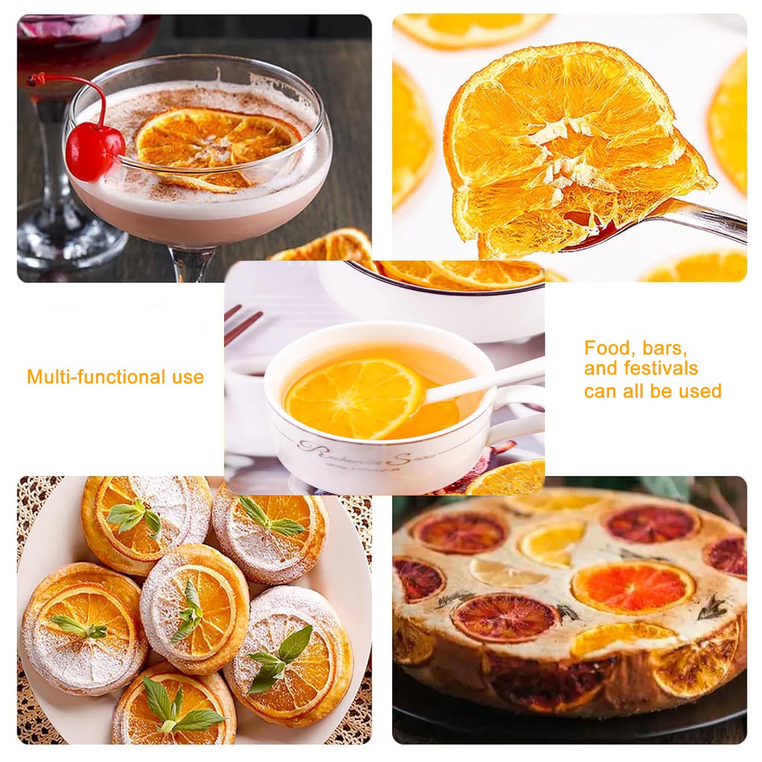 AFKCCPD orange slices styled as Christmas decor for festive ambiance.
