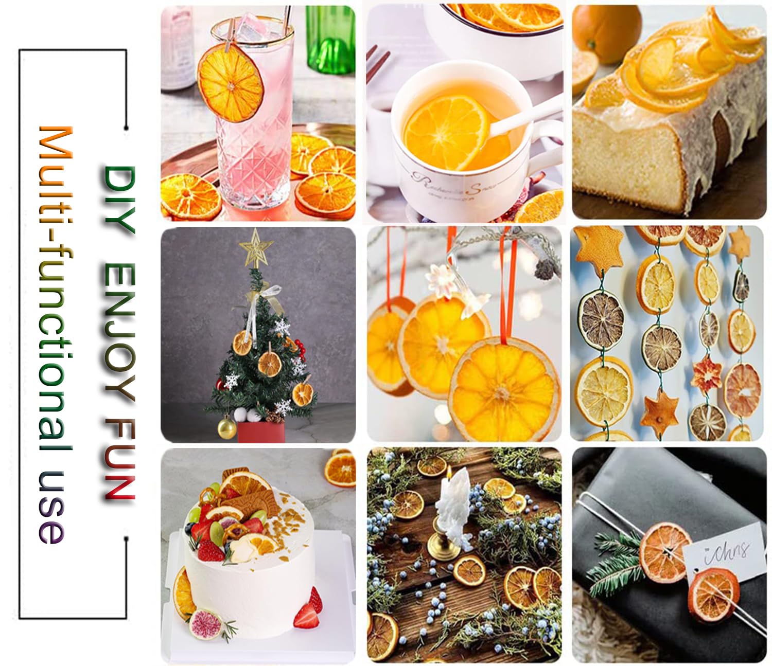 AFKCCPD orange slices on a dessert plate for cake decoration.