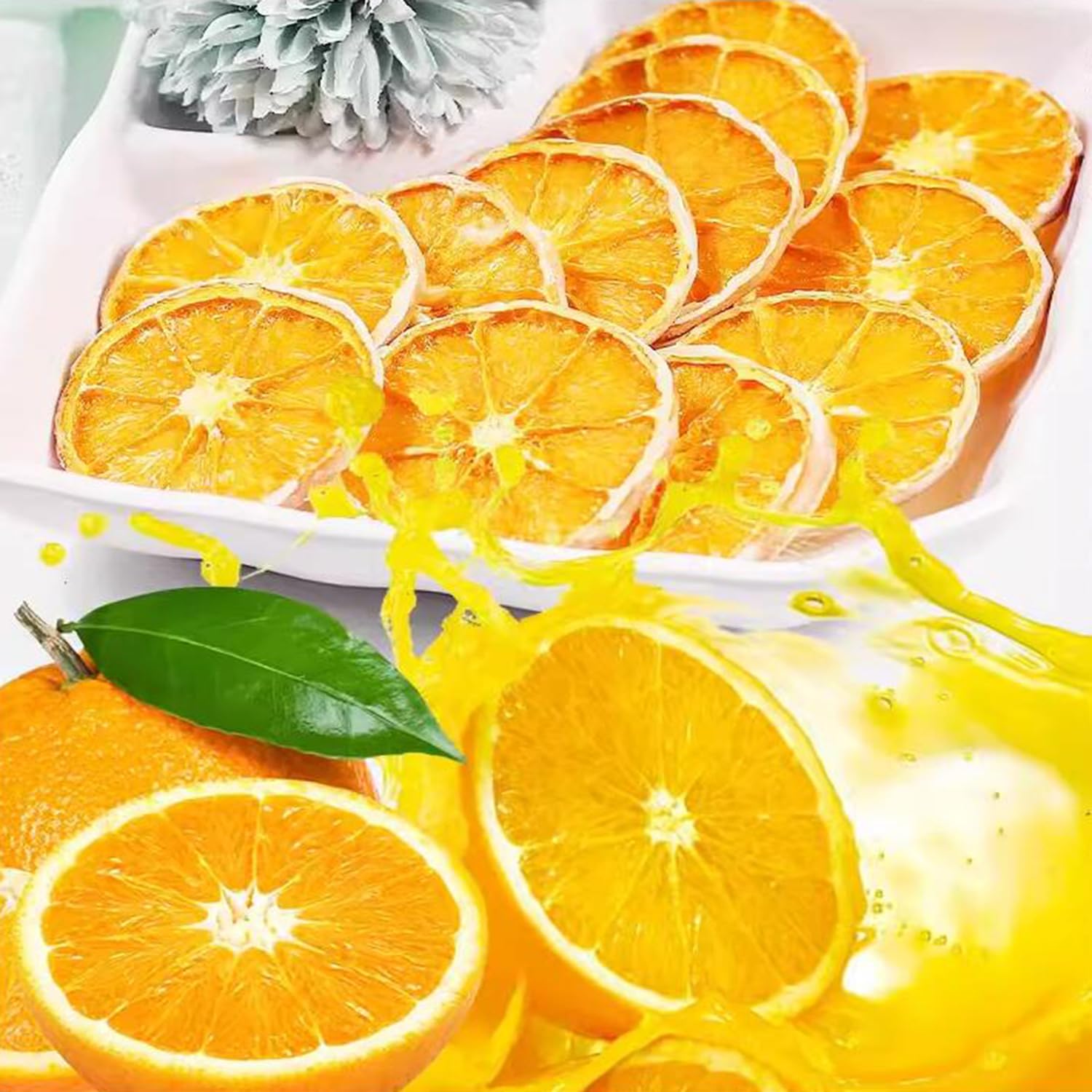 AFKCCPD orange slices packaging close-up showing no sugar added.