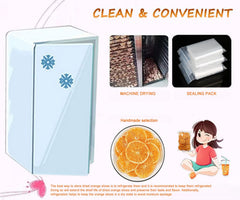 AFKCCPD orange slices in tea infusion setup for natural citrus flavor.