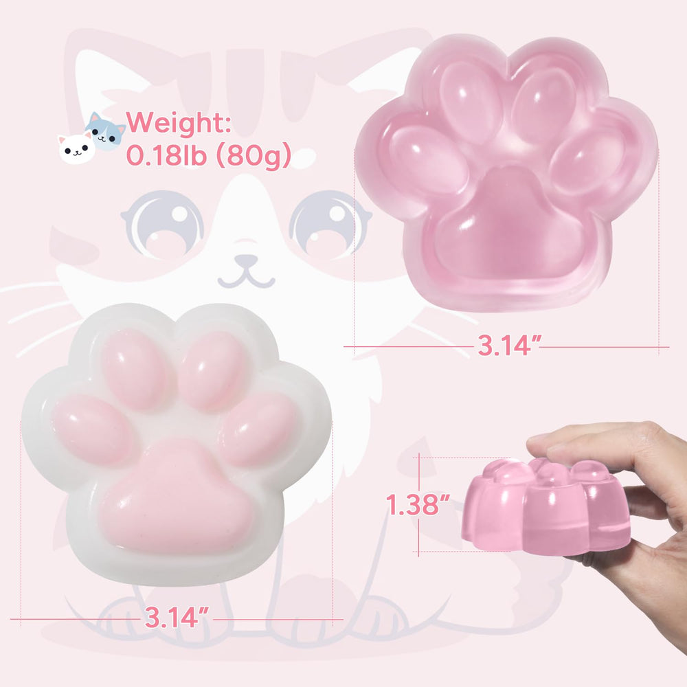 AFKLMNE Taba Paw pink side view highlighting soft silicone texture for calming squeezes