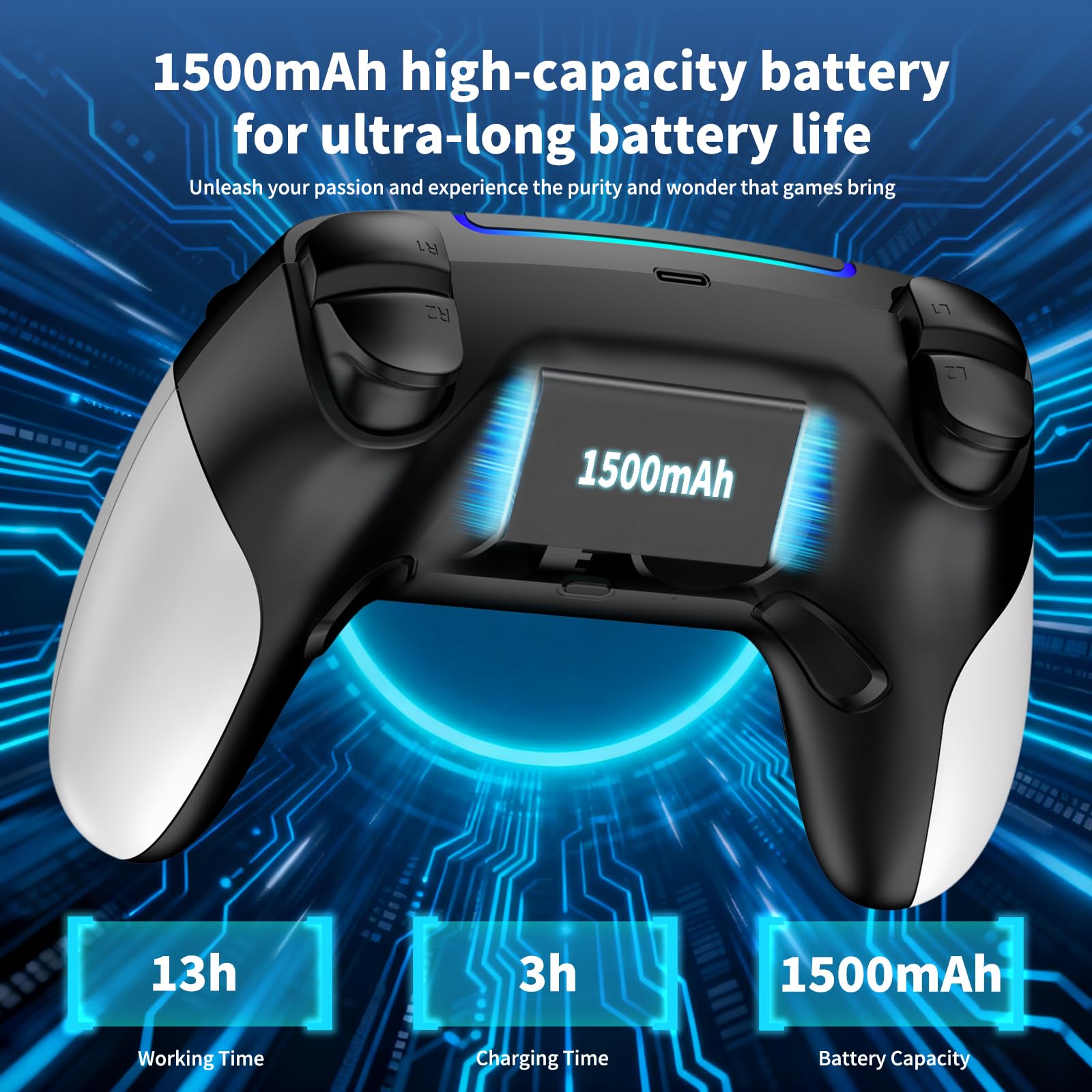 AFMVV controller 6-axis gyro offers precise motion input for immersive play