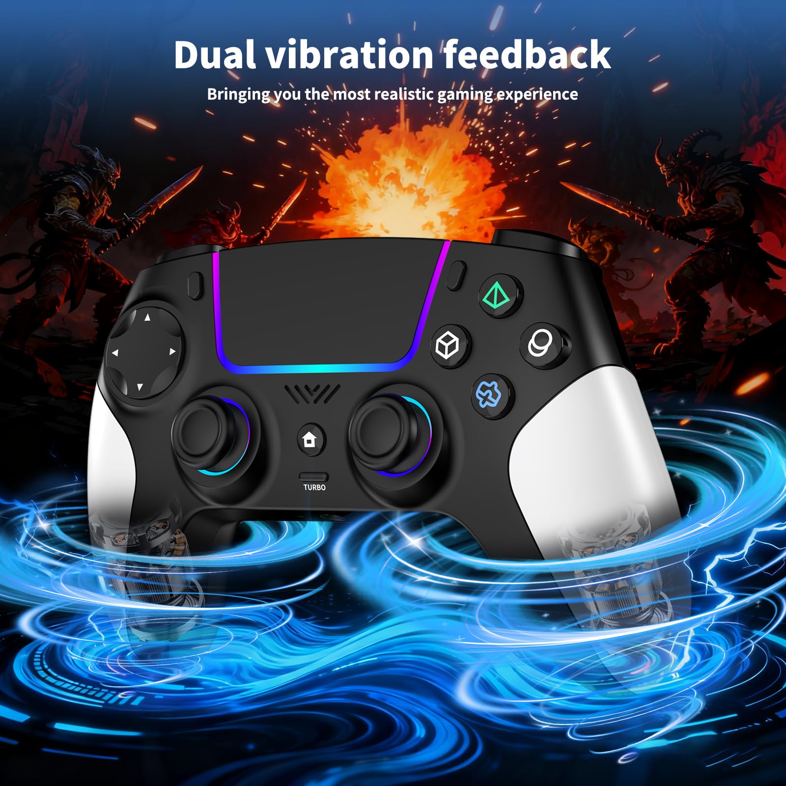 AFMVV controller LED RGB light enhances visual atmosphere during gameplay
