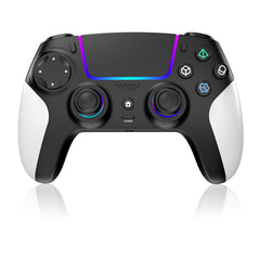 AFMVV wireless PS5 controller front view with RGB LED for immersive lighting