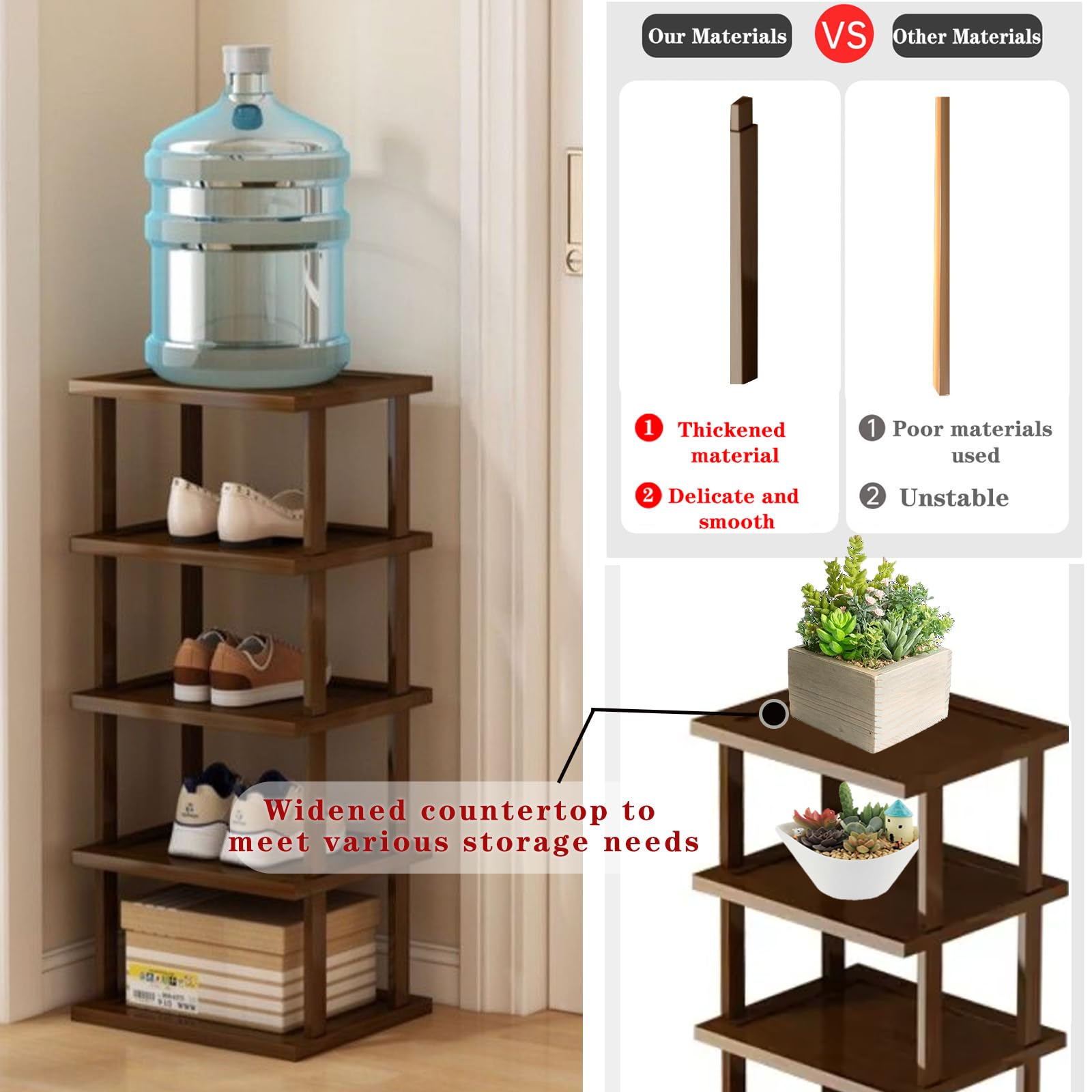 Afoord edge-sealed shelves provide smooth touch and safer handling.