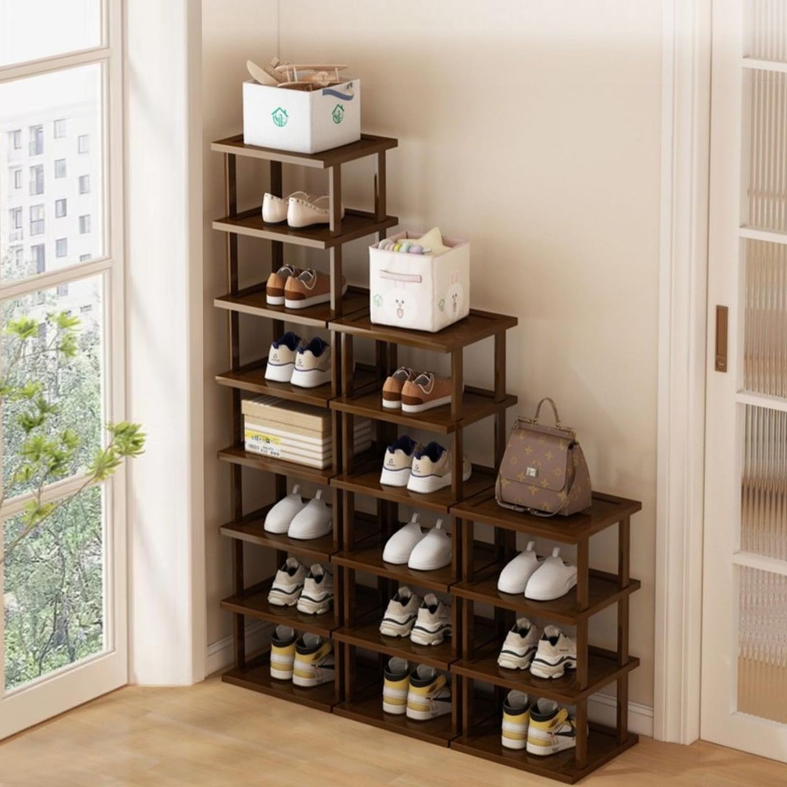 Afoord modular stackable design enables easy DIY assembly and expansion.