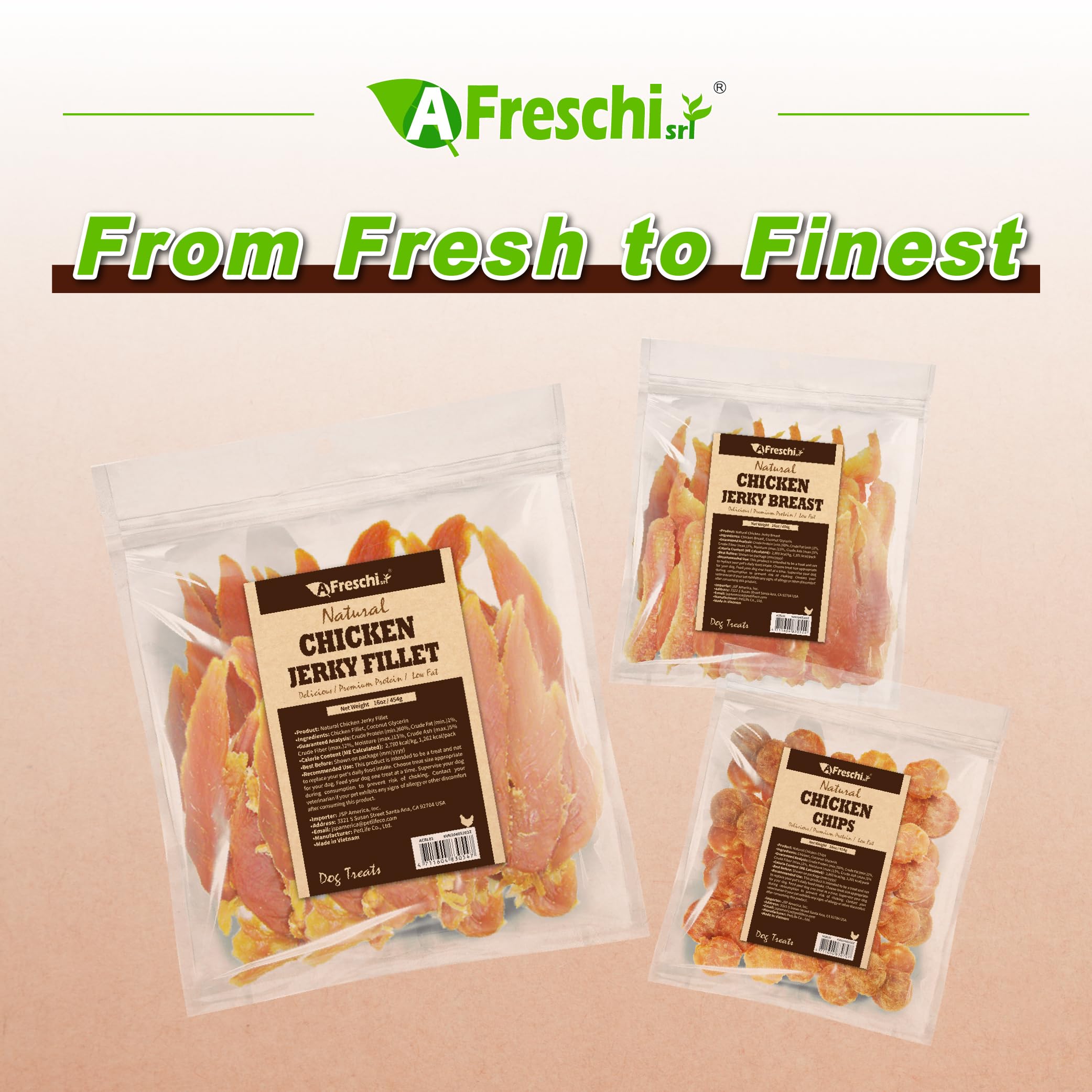 A Freschi 16 oz pack display, convenient for training sessions.