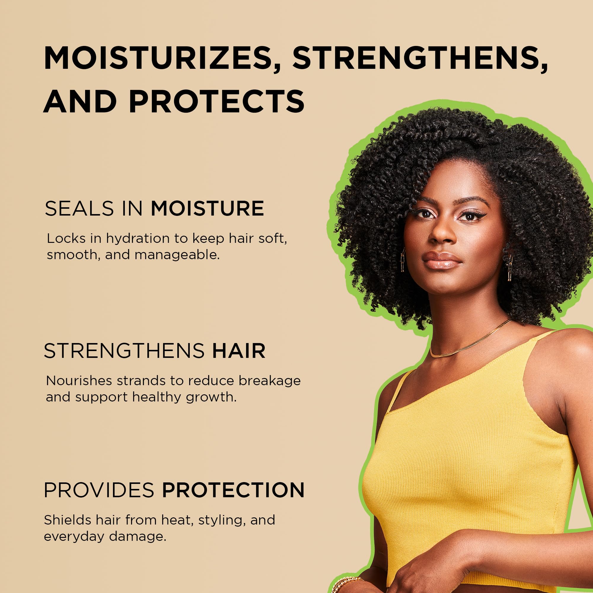 African Pride Moisture Miracle 5 Oils dropper releasing nourishment for scalp moisture.