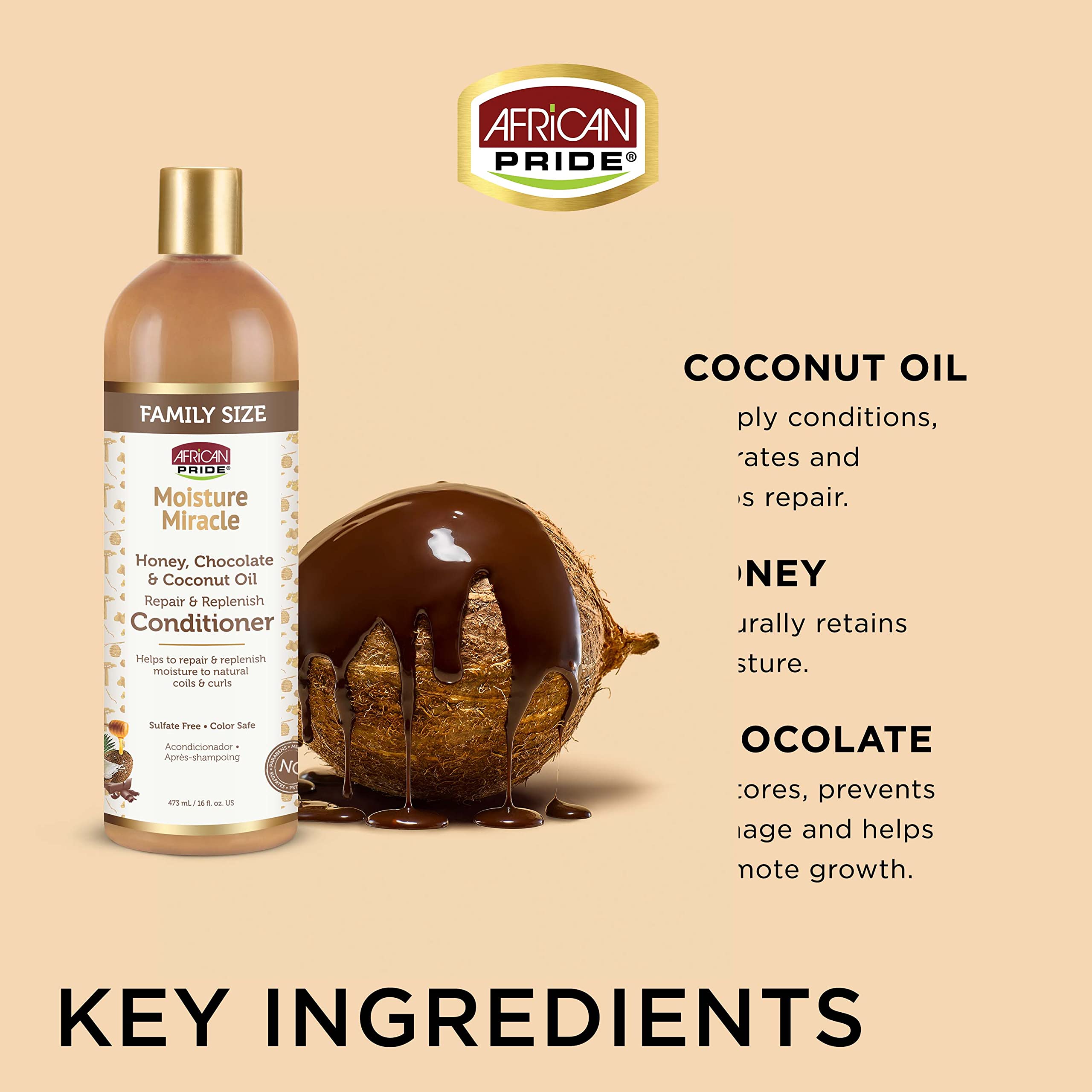African Pride Moisture Miracle natural-coils close-up — nourishes and defines curls.