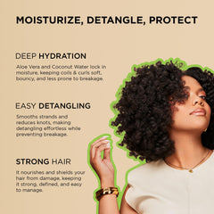 Close-up of African Pride Moisture Miracle packaging highlighting natural ingredients.
