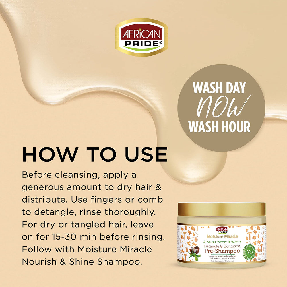 African Pride Moisture Miracle sulfate-free badge — color-safe care for vibrant curls.