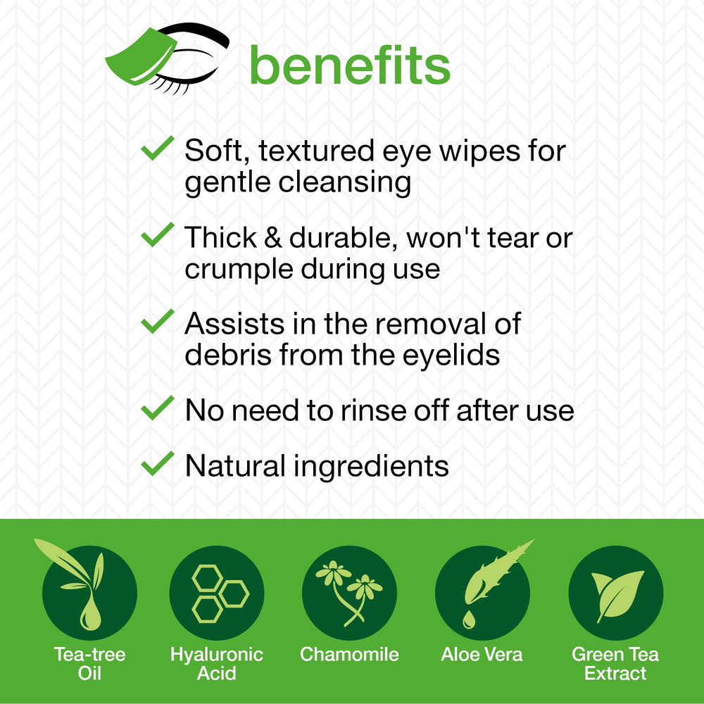 Durable Opti-Soothe wipe ready for everyday eyelid care without tearing.