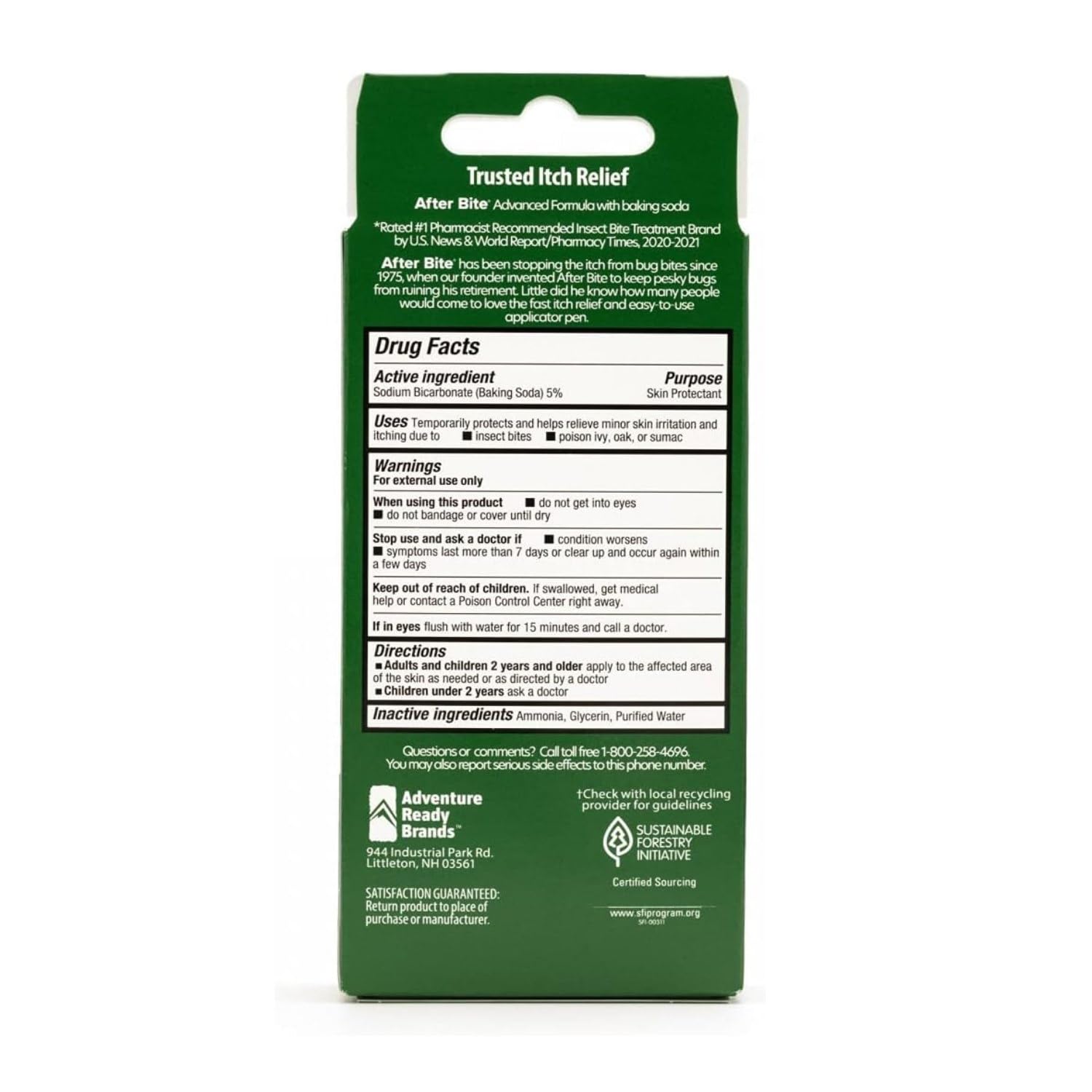 After Bite Itch Eraser pen application on skin for quick relief