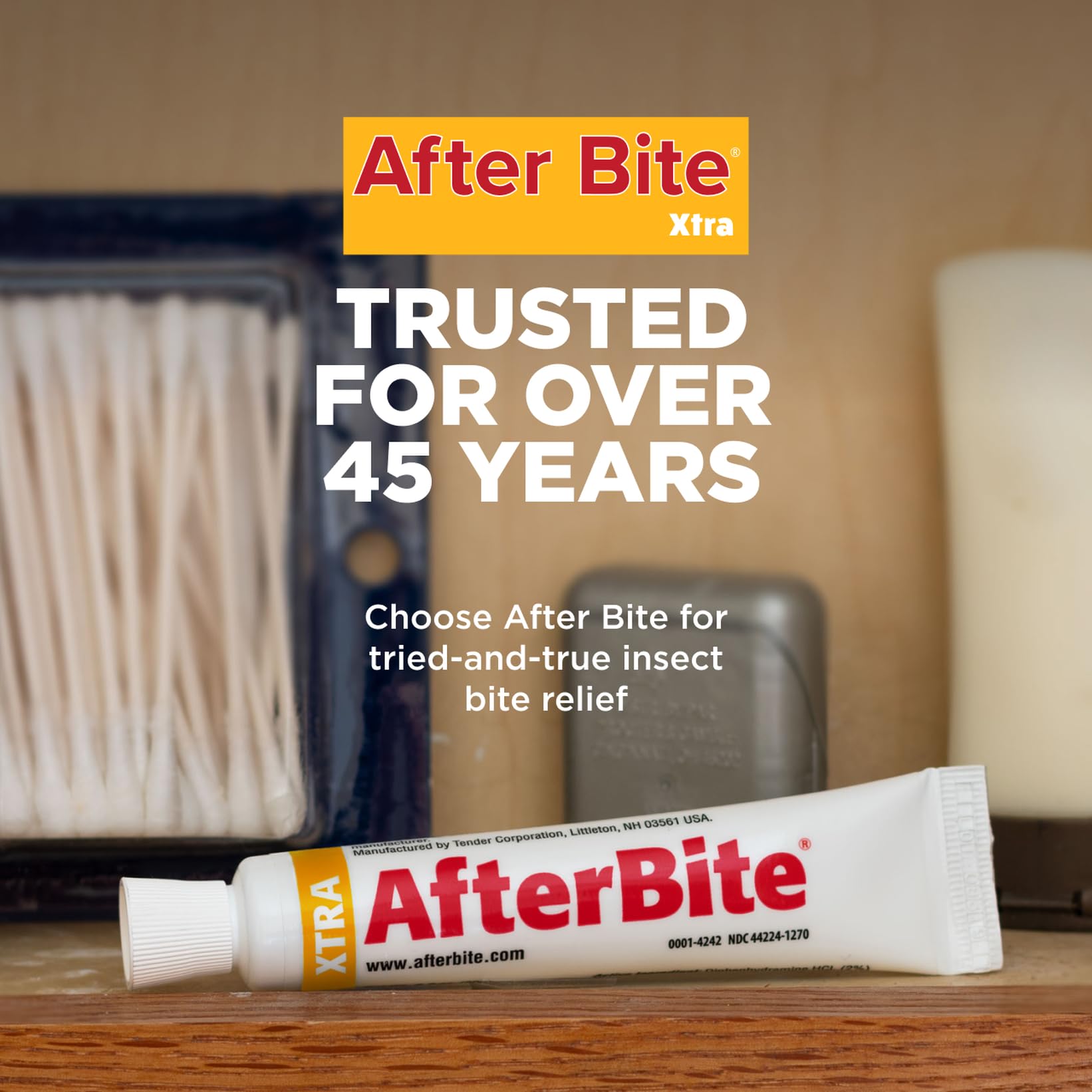 First-aid kit scene with After Bite Xtra