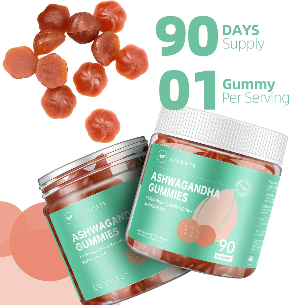 AFXMATE Ashwagandha Gummies lifestyle scene for evening relaxation routine.