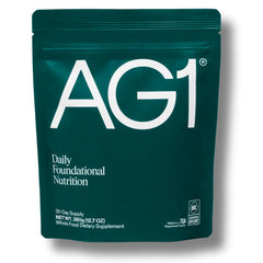 AG1 refill pouch with 75 vitamins supports daily nutrition