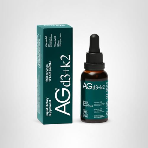 AG1 D3+K2 drops easy daily use on tongue or in drinks.