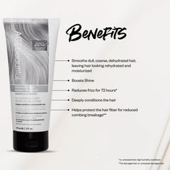 AGE beautiful Hydrating Mask application on hair demonstrates even spread and coating
