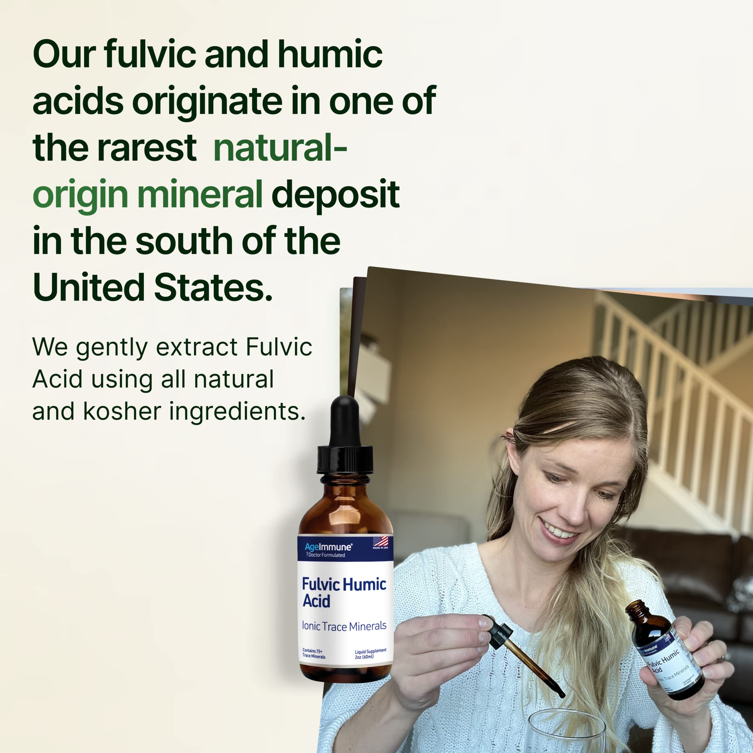 AgeImmune Fulvic Humic Mineral Blend is vegan and keto friendly.