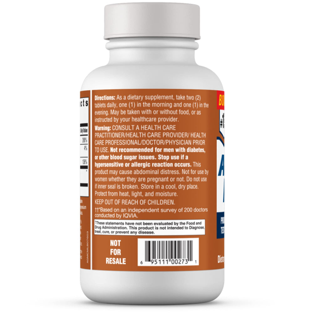Men's health setting featuring Ageless Male as a daily supplement.