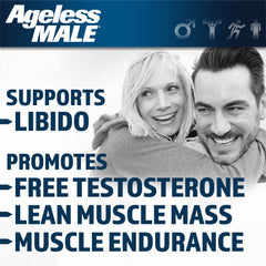 Ageless Male ingredients label highlighting natural components in this supplement.