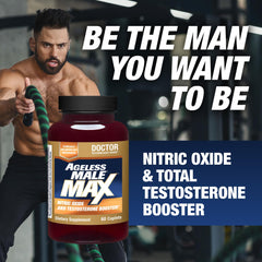 Ageless Male Max serving dosage in bottle for routine use