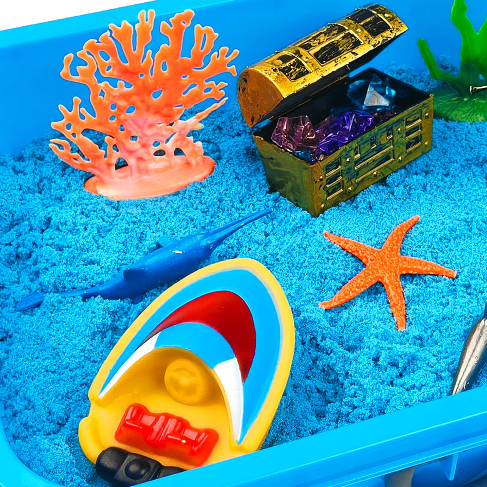 AGENTLAN Ocean Sensory Bin coral adds colorful focus for creative ocean scenes.