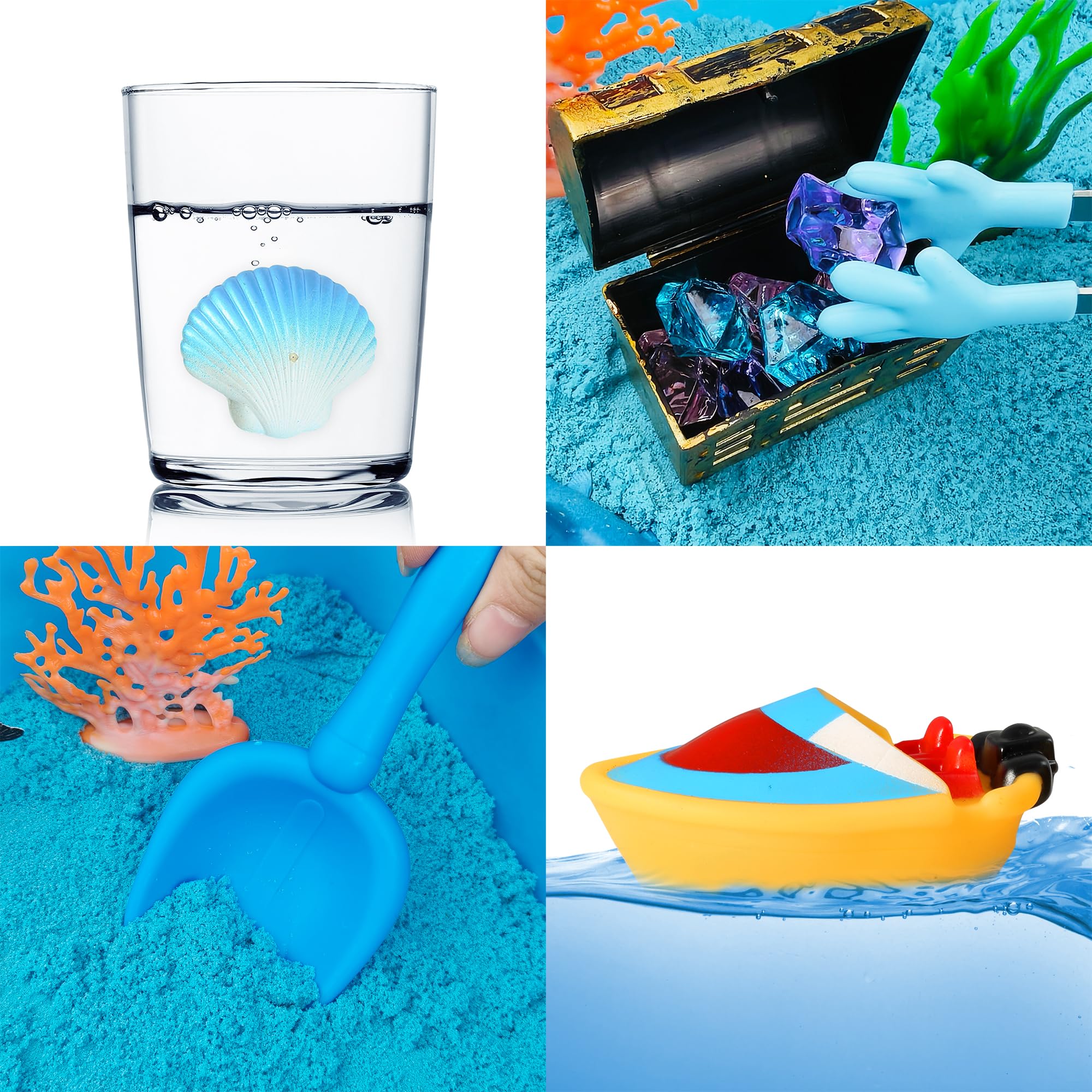 AGENTLAN Ocean Sensory Bin sensory sand offers soothing textures for sensory play.