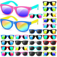 AGGKKY kids sunglasses bulk in bright colors with UV400 protection for sunny outdoor play.