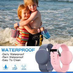 AGMZ AirTag bracelet in pink ideal for comfortable all-day tracking.