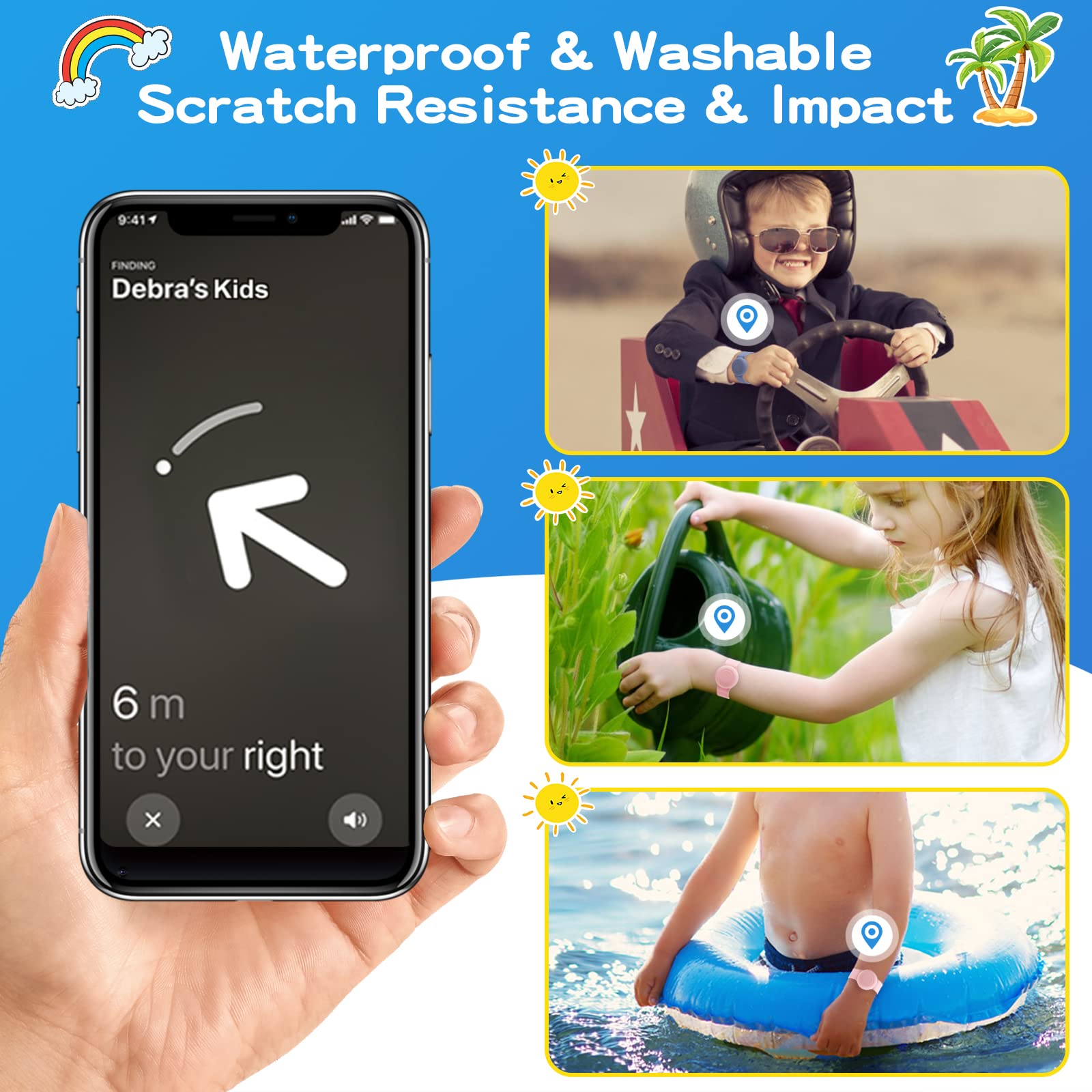 AGMZ soft silicone material feels gentle on kids' wrists.